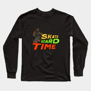 Skateboard Art Design inspirational quotes all day skate Long Sleeve T-Shirt